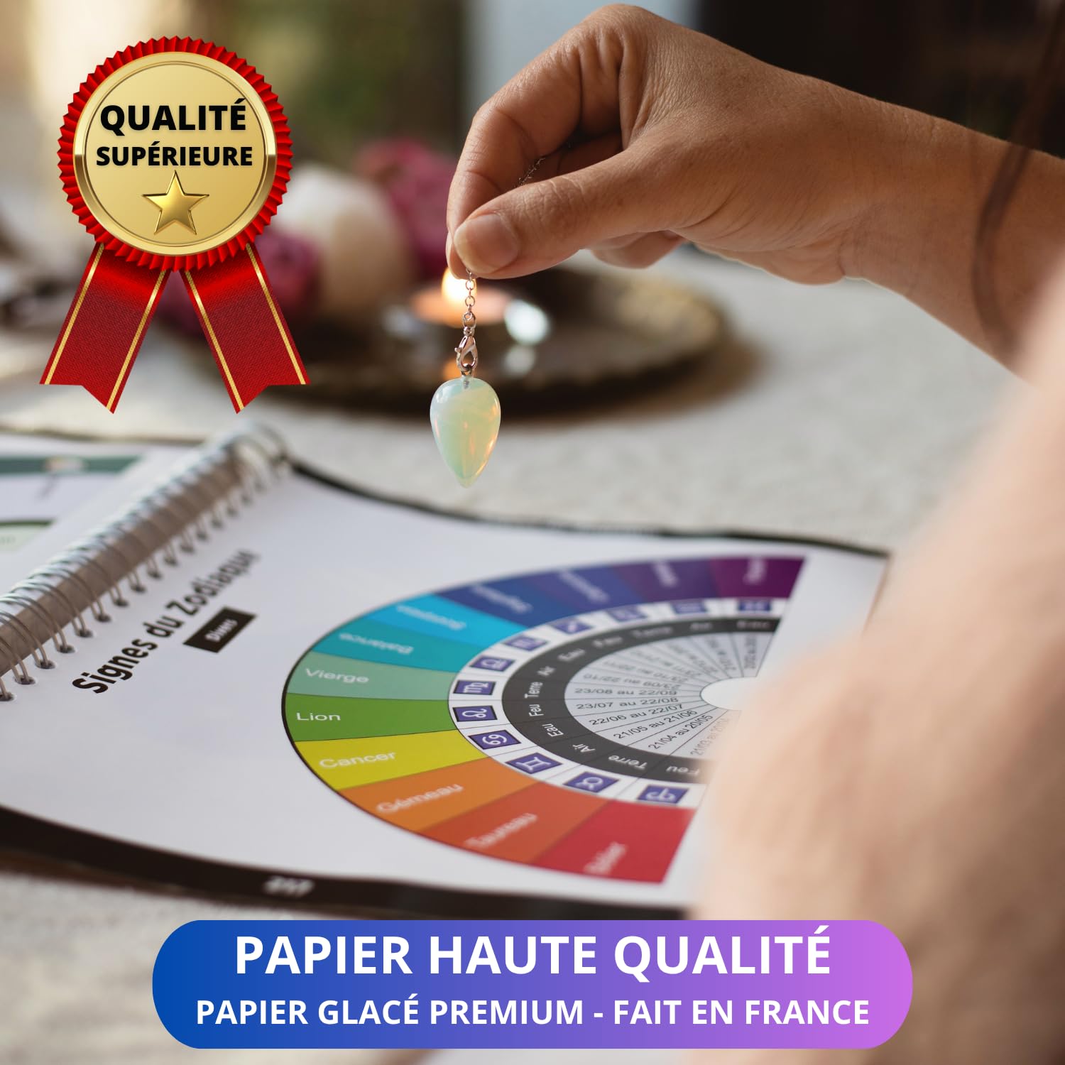 Cadrans de Radiesthésie PRO - Le Grand Recueil - Plus de 200 Planches Uniques et en Couleurs pour Pendule Divinatoire (Format A4 à Spirales) - 100% Conçu et Imprimé en FRANCE