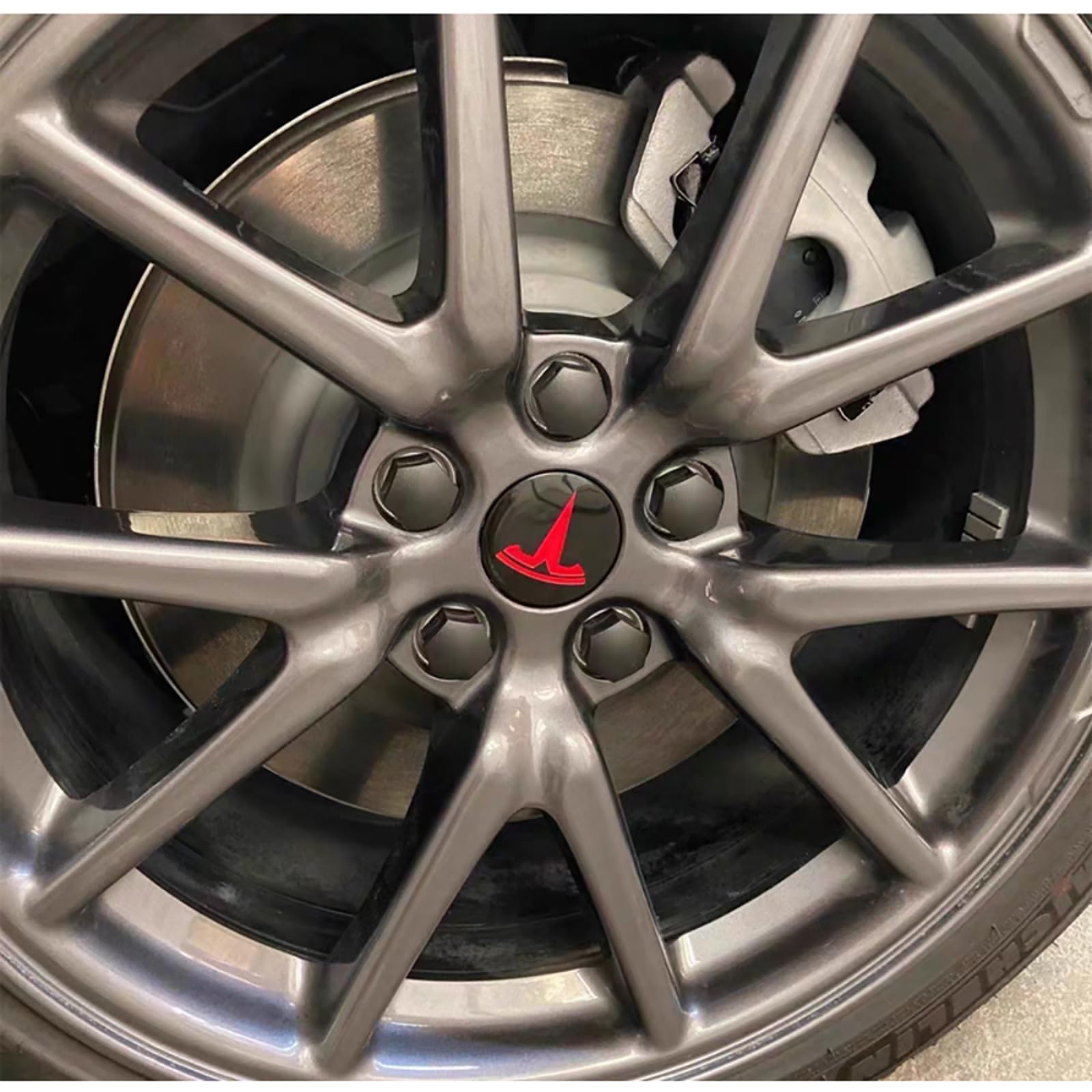 Set Of 4 Universal Alloy Wheel Hub Centre Caps - 55-52mm Grey Matte, Easy Install 6 thumbnail image