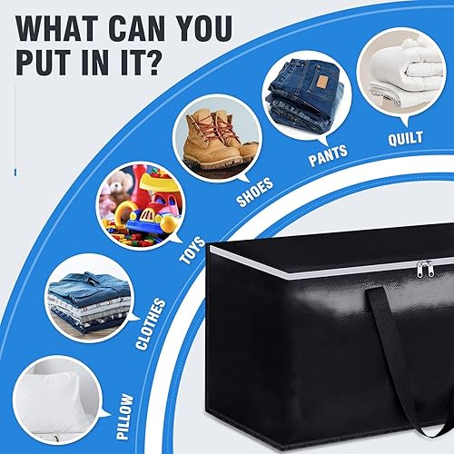 Miniatura 10 de BlissTotes Bolsas de mudanza, cajas de mudanza resistentes con cremalleras superiores y asas resistentes, bolsas de almacenamiento para ahorrar