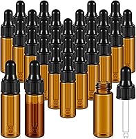 Vista 62 de 100 mini botellas de vidrio con gotero de aceite a granel, botellas vacías pequeñas esenciales transparentes, recipientes de muestra, frascos