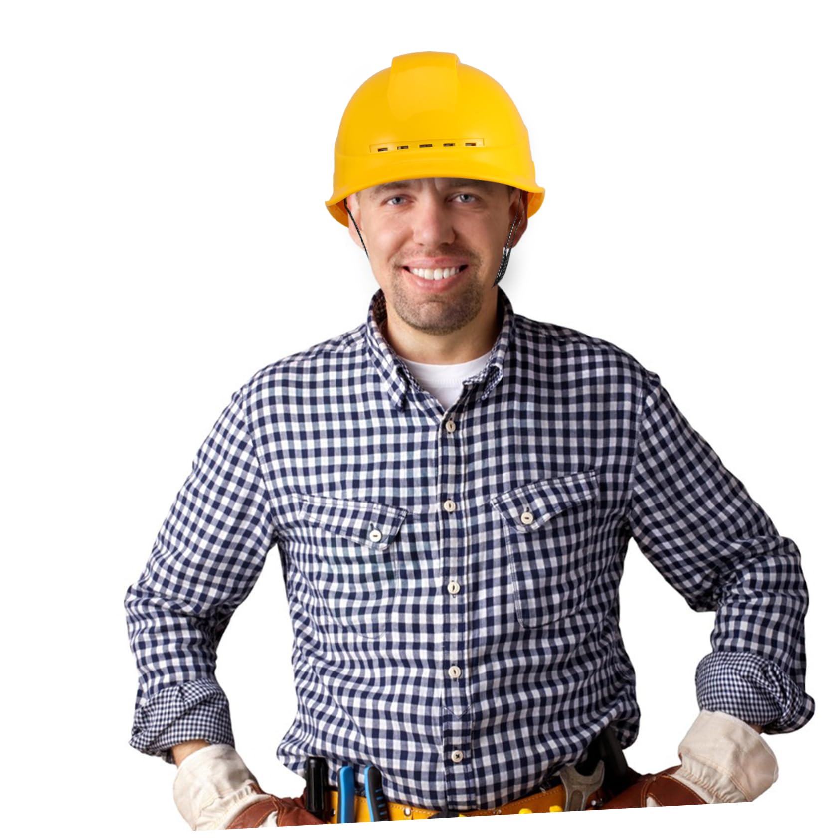 HOMSFOU Casco Visera Seguridad Tapa Sombrero Duro Obrero Respiradero Enfriamiento Equipado Protector Reflexivo Hombres Ventilado Trabajar Protección Accesorios De Construccion Abs Yellow