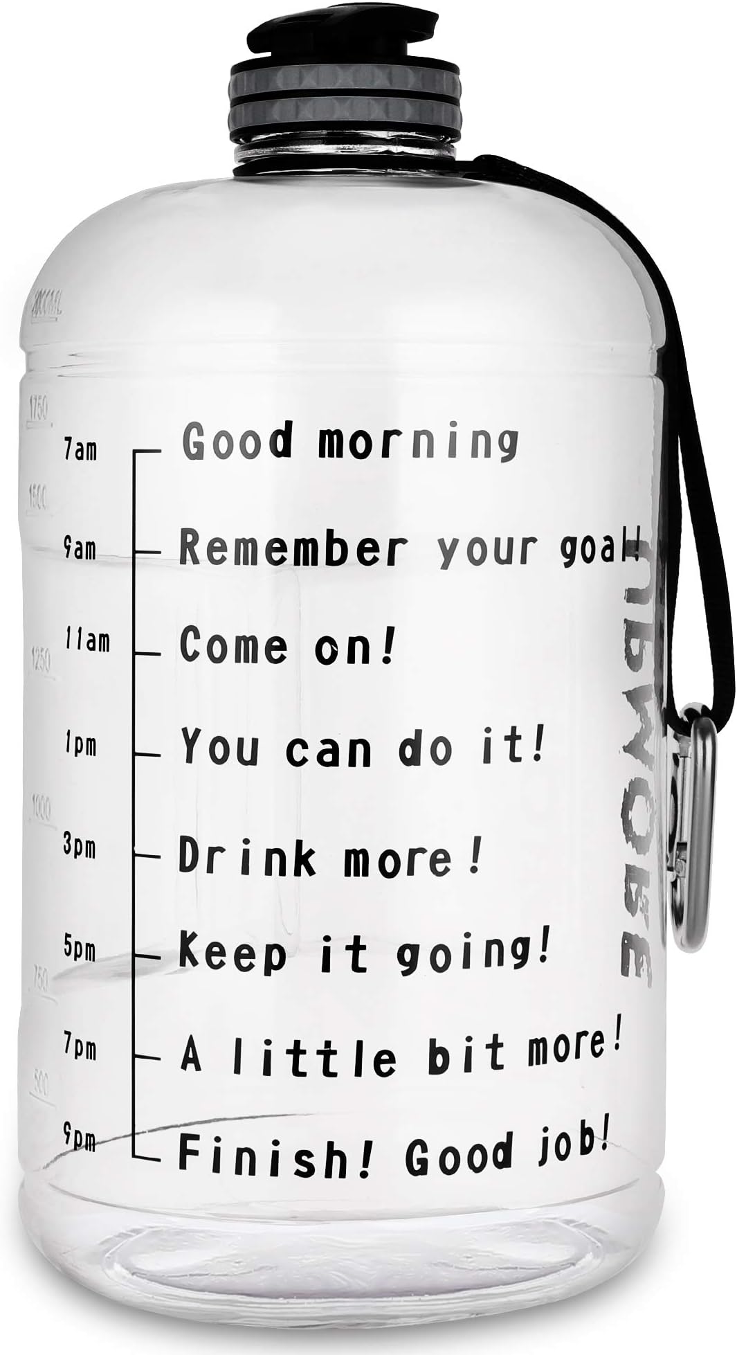 Upmore 1 Gallon / 128oz Water Bottle with Motivational Time Marker 128oz / 73oz Large Capacity BPA Free Reusable Sports Water Jug with Handle to Drink More Water