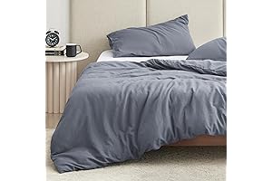 EXQ Home Washed Cotton Duvet Cover for Weighted Blankets: Finds Snug Comfort
