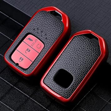 Leather TPU Car Key Cover Case Fob, for Honda CRV Accord Civic Vezel XRV URV HRV Pilot Fit Freed Key Protector Holder Shell