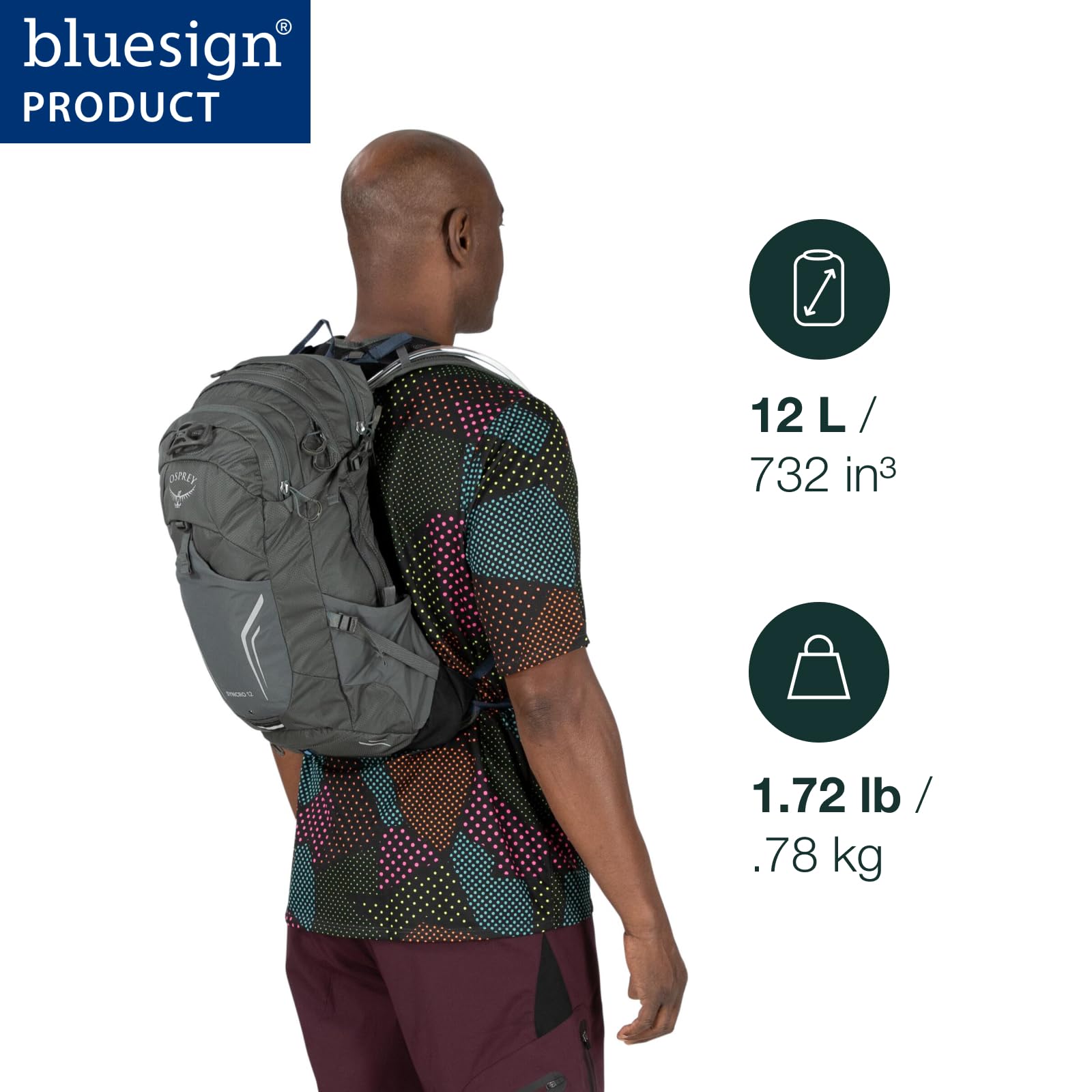 Osprey Syncro 12L męski plecak turystyczny w/Res, czarny, O/S