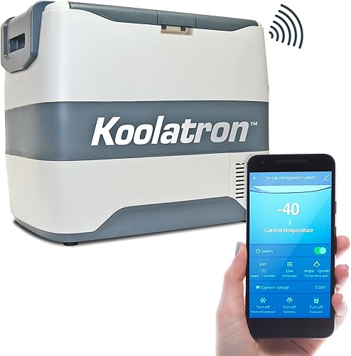 Koolatron Refrigerador portátil  Neveracongelador inteligente eléctrico para automóvil, campamento, viajes, refrigerador de 12 V de lado duro para