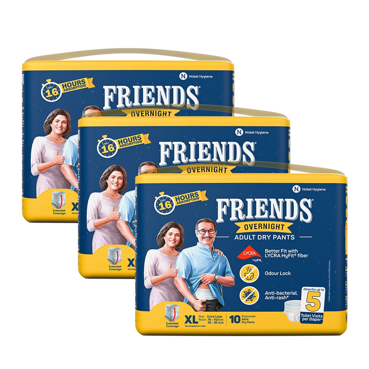 See full amazon price history chart for Friends Overnight Adult Diapers Pants Style - 30 Count (XL-XXL) with odour lock and Anti-Bacterial Absorbent Core- Waist Size 30-56 inch ; 76-142cm Friends Overnight Adult Diapers Pants Style - 30 Count (XL-XXL) with odour lock and Anti-Bacterial Absorbent Core- Waist Size 30-56 inch ; 76-142cm (B08W2BK19L) Amazon Price History, Amazon Price Tracker