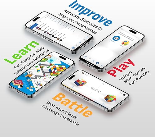 Vista 10 de GoCube Edge, el cubo electrónico Bluetooth conectado, galardonado cubo magnético de velocidad de 3 x 3 pulgadas, cubo inteligente interactivo