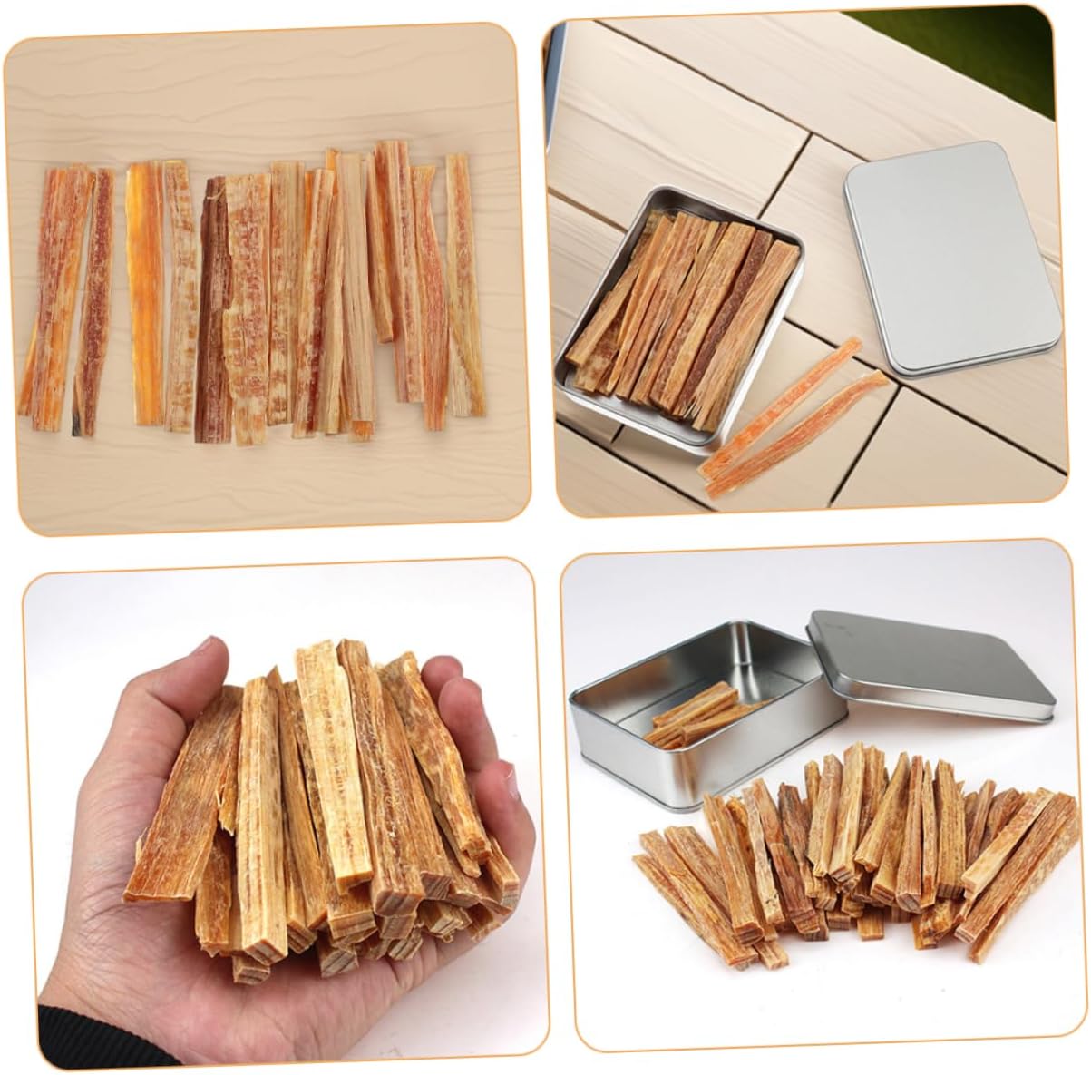 200Pcs Natural Firestarter Sticks Bundle Lightweight for Outdoor Camping Hiking and BBQ Safe Pine Ignition Kit for Starting