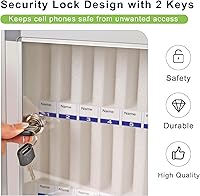 Vista 5 de Loghot Gabinete de almacenamiento de teléfonos celulares de aleación de aluminio para teléfonos celulares, soporte de pared para teléfono celular