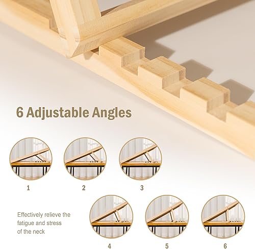 Miniatura 2 de Lavievert Tabla de rompecabezas ajustable con 4 bandejas de clasificación y cubierta, tablero de caballete de madera para adultos, mesa de