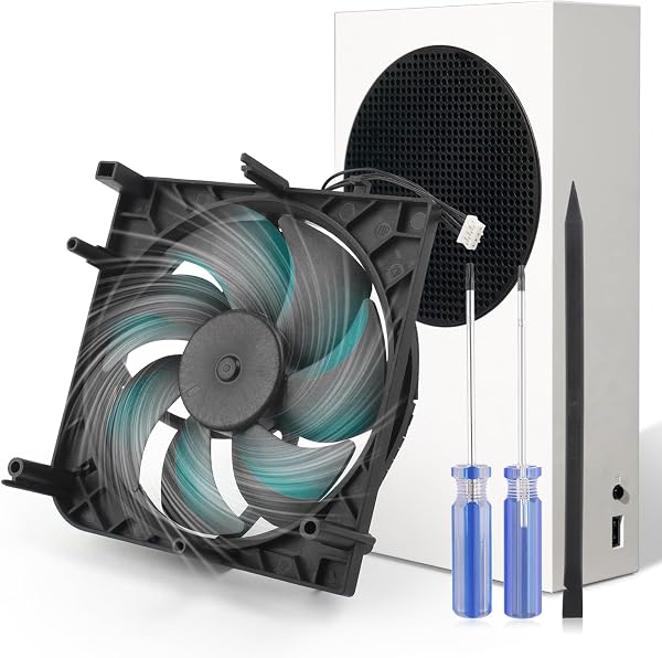 RongZy per Xbox Series S Ventola di Raffreddamento Interna per Xbox Series S Ventola di Interna Sostituzione 5 Pale Dissipatore di Calore Accessori Parti di Riparazionae con Strumenti(XX) - 1