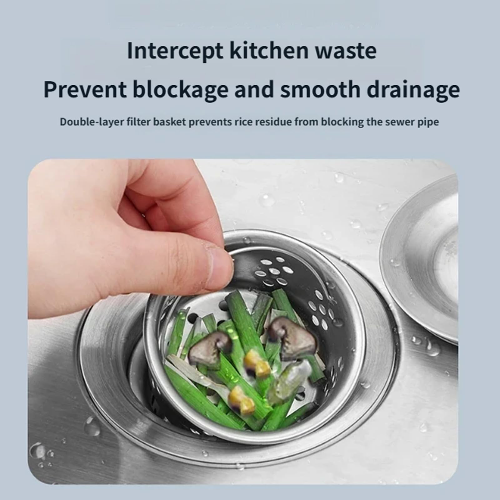 Juego de desagüe profesional de 2 compartimentos para un tratamiento eficiente del agua y una fácil instalación