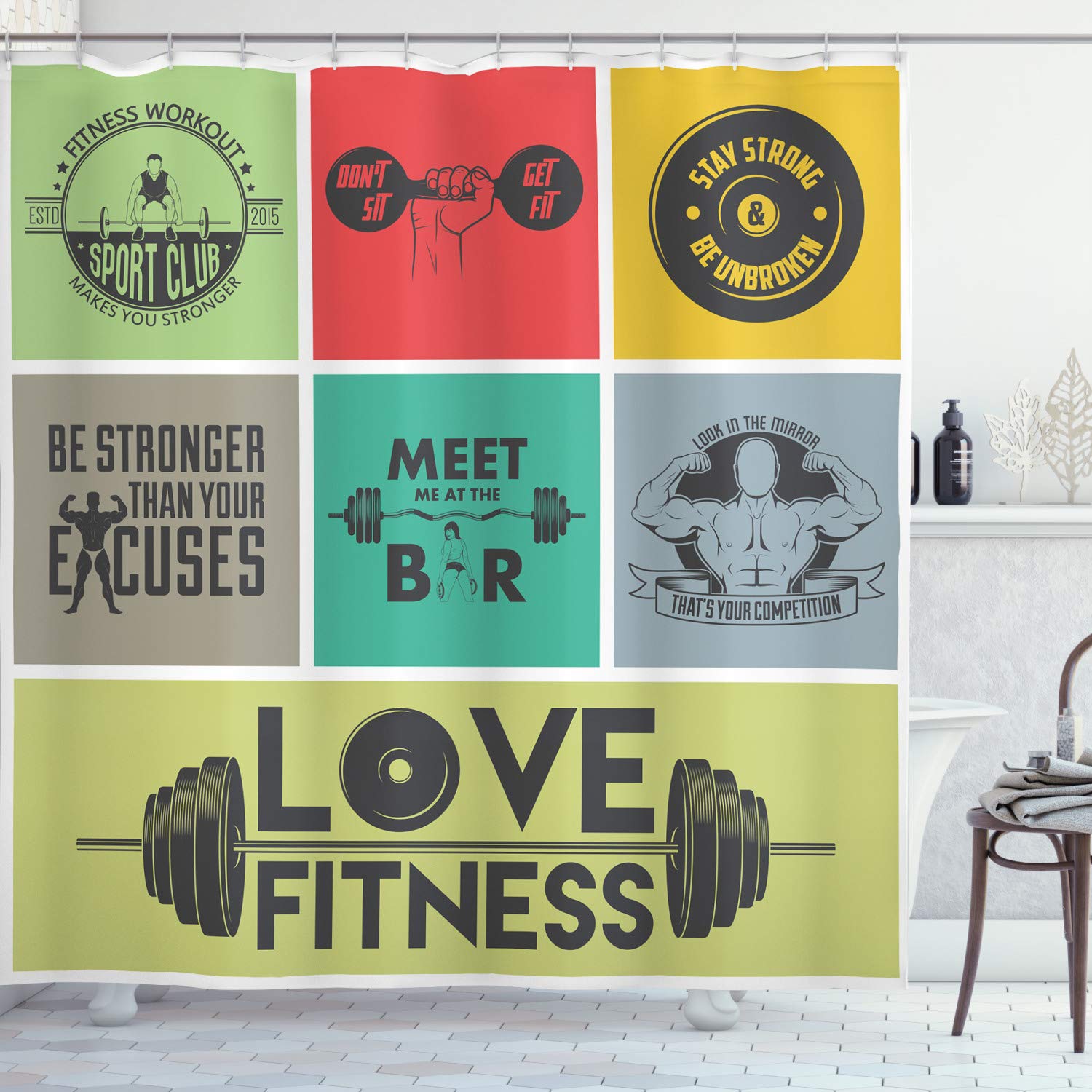 Gym Shower Curtains Curtains & Drapes