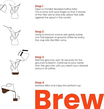 Chemex ChemAer Pour Over Coffee Maker, Glass Handle, 8 Cup 40 oz Carafe | Aerates and Oxygenates Coffee or Wine, Patented Filter, Borosilicate Glass