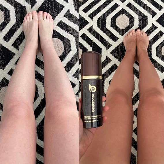 Best Bronze Tinted Self Tanner Kit Mousse with Mitt Sunless Tanner Foam for Customizable Self Tan, Light to Dark Fake Tan Vegan Tanning Mousse Sunless Tanning Foam (5.07 Fl Oz & Mitt)