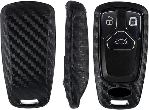 Miniatura 5 de M.JVisun Funda de silicona suave con textura de fibra de carbono para Audi A4 A4L A5 A6 A7 A8 Q5 R8 RS Q3 RS4 RS5 RS7 S4 S5 S6 S7 S8 SQ5 SQ7 TT TTS