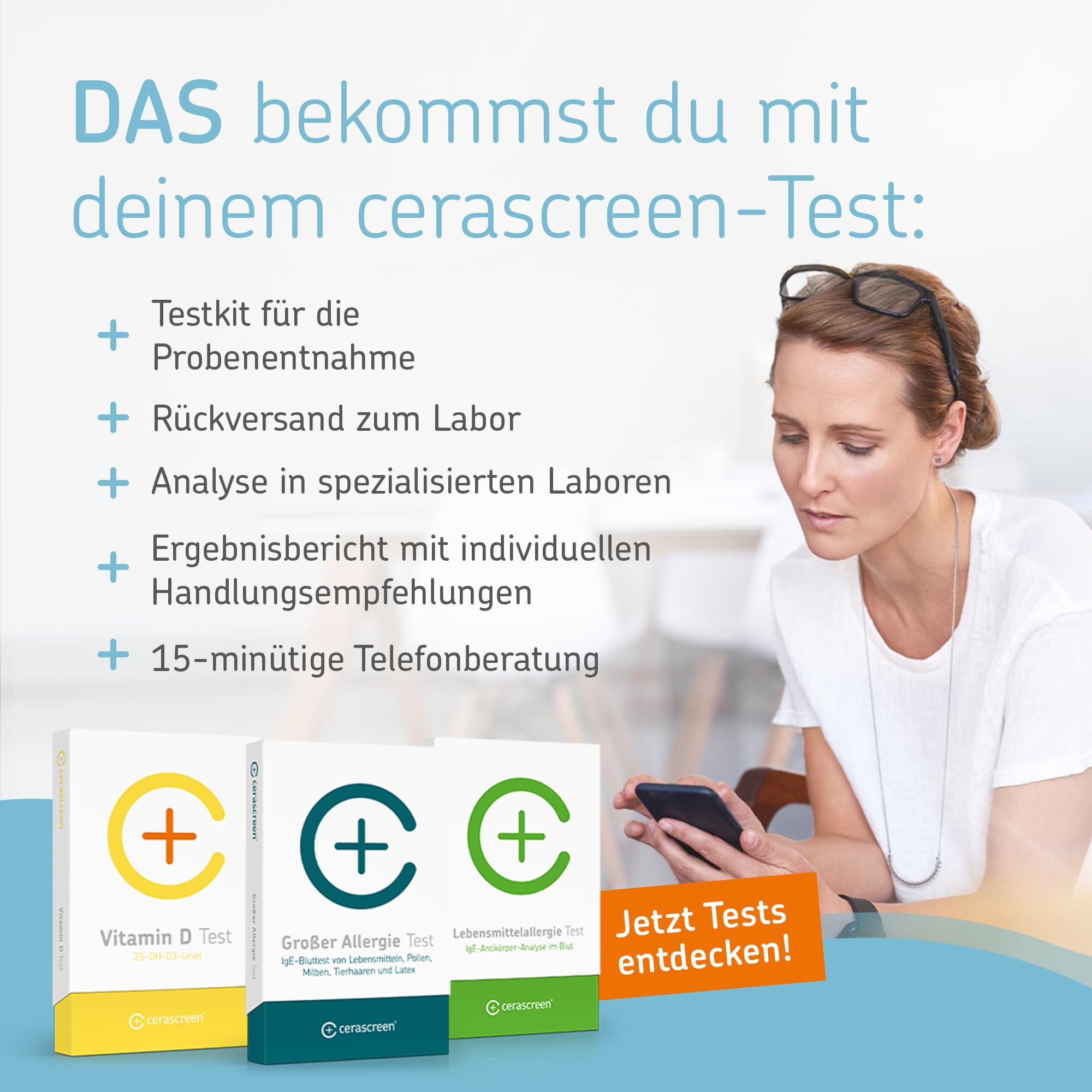 cerascreen Laktoseintoleranz-Test – Laktose-Unverträglichkeit schnell & einfach per Selbsttest von Zuhause bestimmen | Laktose Atemtest | Jetzt Milchzucker-Unverträglichkeit selber testen