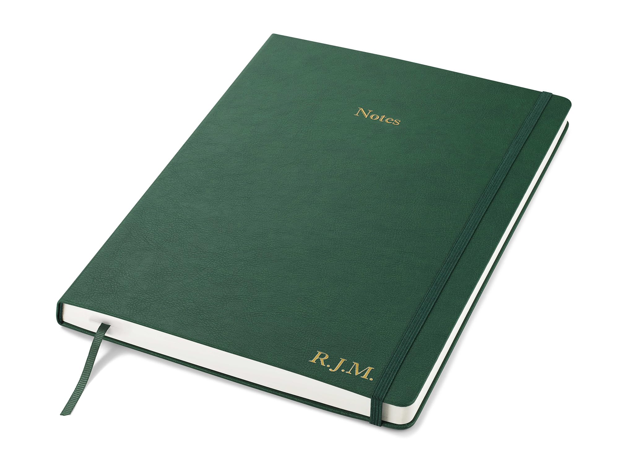 Wykeham's Executive Notebook – 8.5" x 12" – Customization Available (Personalised Racing Green – Lined)