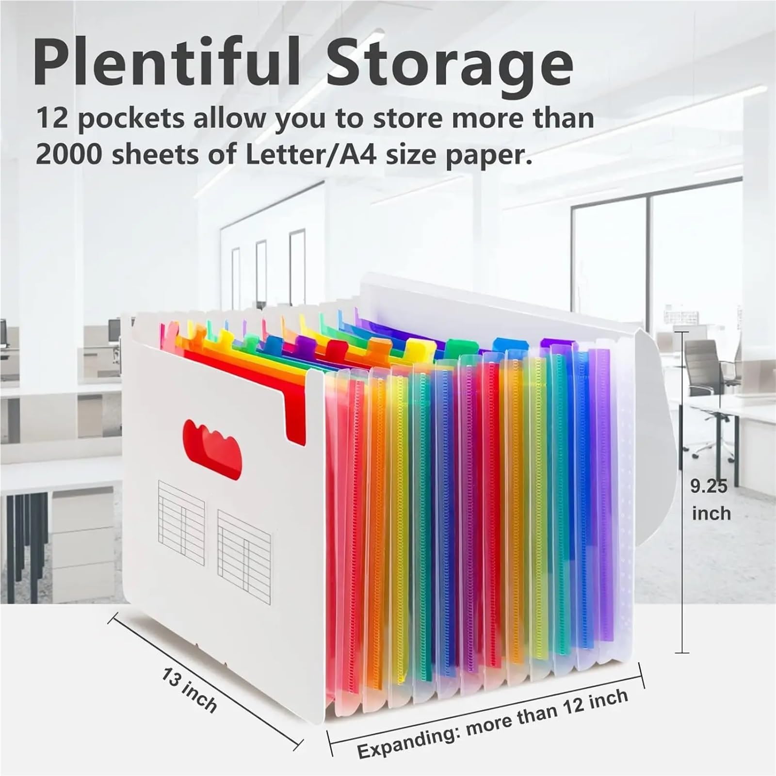 Classeur accordéon, classeur extensible à 12 poches, organiseur portable Pour Fourniture Bureau Scolaire