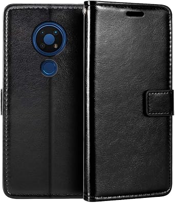 Wallet Leather Case for Nokia C5 Endi - Black