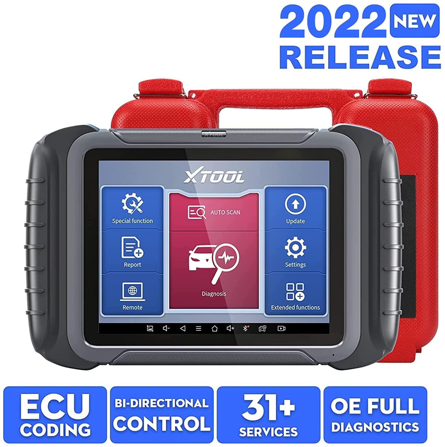 XTOOL D8 Car Diagnostic Scan Tool 2022 Newest, ECU Coding, Bi