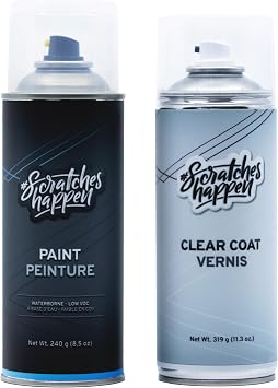 ScratchesHappen Exact-Match Spray Paint - Shoreline Blue Pearl 8V5 for Toyota - Essential Paint + Clear Coat