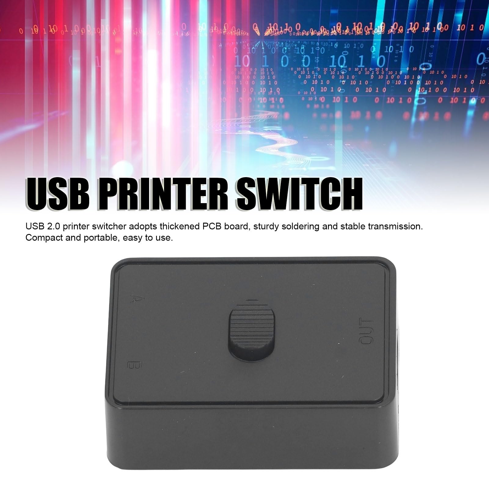 Generic USB 2.0 Switch Selector, Bidirectional 1 in 2 Out Or 2 in 1 Out USB Switcher with Thickened PCB Board, Plug and Play, One Button Switch, for Printer Scanner Keyboard, Genericn8zqaw249o