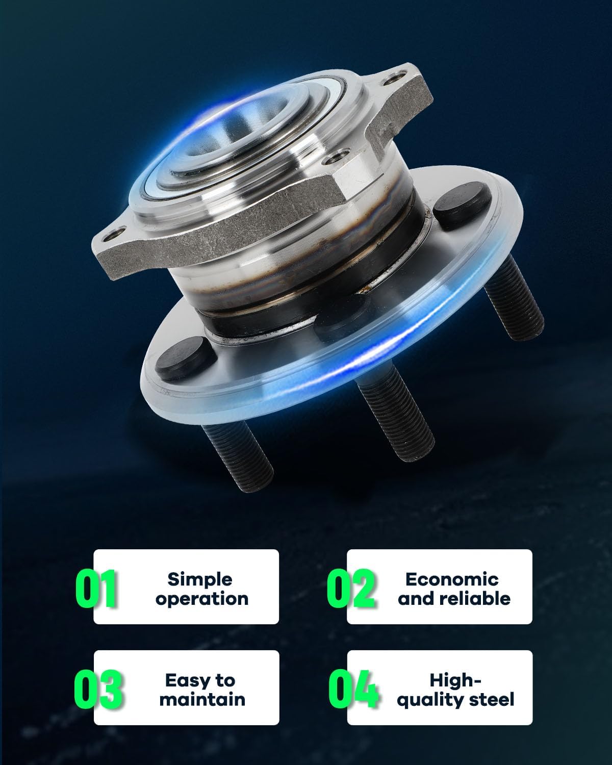 SCITOO Wheel Hub Wheel Bearing Assembly Rear 512369 fit Fits for Chrysler 300 2009-2014 Fits for Dodge Challenger 2008-2014 Fits for Dodge Charger 2009-2014 Wheel Hub Bearing Assemblies 2pcs