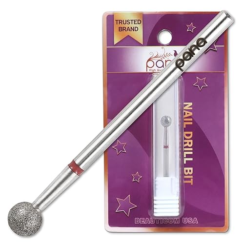 PANA Broca de diamante para uñas de 332 pulgadas (grano fino)  Brocas profesionales para uñas de gel acrílico, manicura seca y pedicura forma de