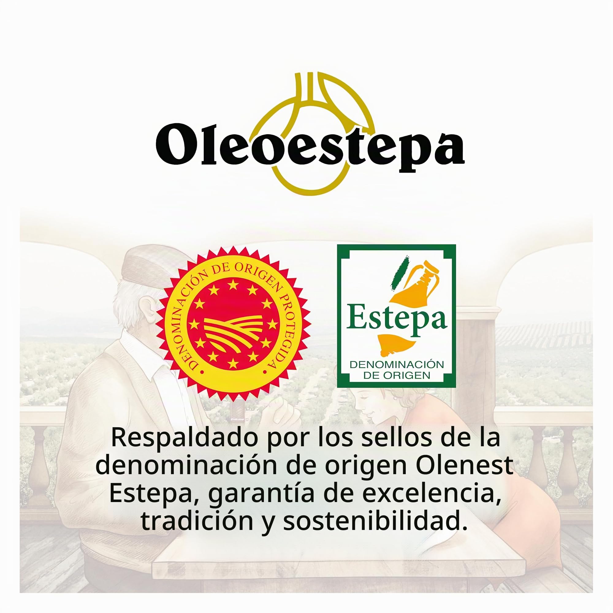 Oleoestepa Hojiblanca - Aceite de Oliva Virgen Extra 5L – DOP Estepa – Extracción en Frío – Monovarietal Hojiblanca – Frutado verde con aromas a hierba, manzana y alcachofa