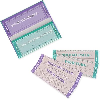 Legami – Blocchetto da 48 (24 + 24) Voucher per Neogenitori in Lingua Inglese, Coupon con Perforazione per lo Strappo, Idea Regalo, Tema Neogenitori, 20,3 x 8,4 cm