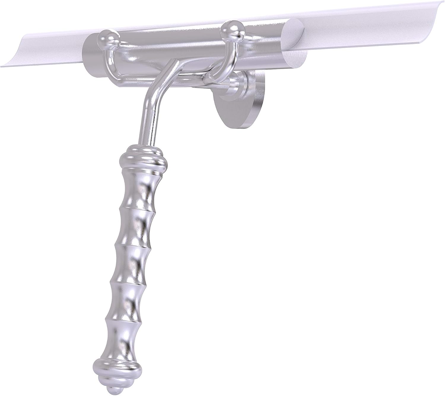 Allied Brass SQ-10-SCH Shower Wavy Handle Squeegee, Satin Chrome