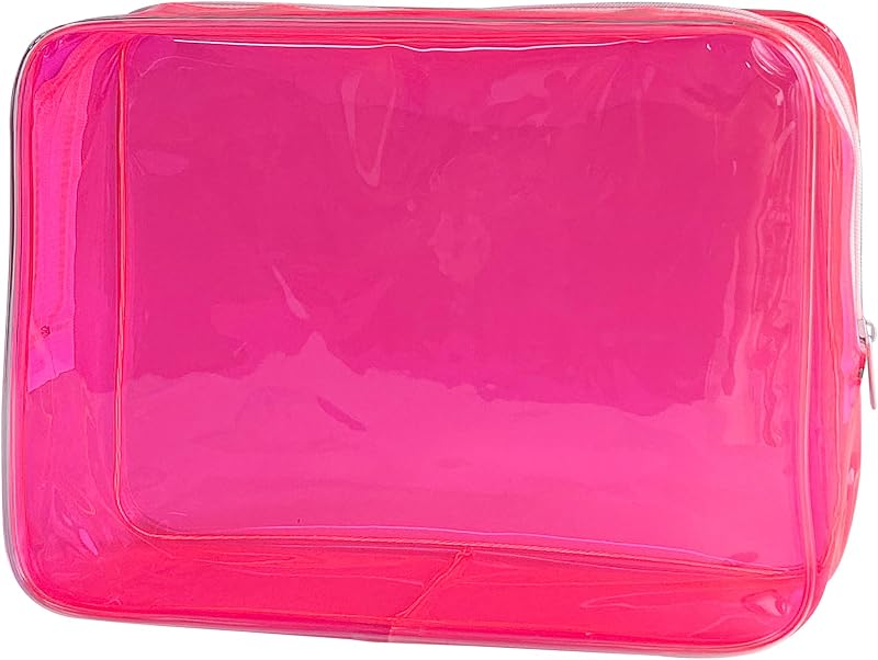 Necessaire TotePrint de PVC Rosa, Transparente, 25 x 18 x 6 cm, B033-1012