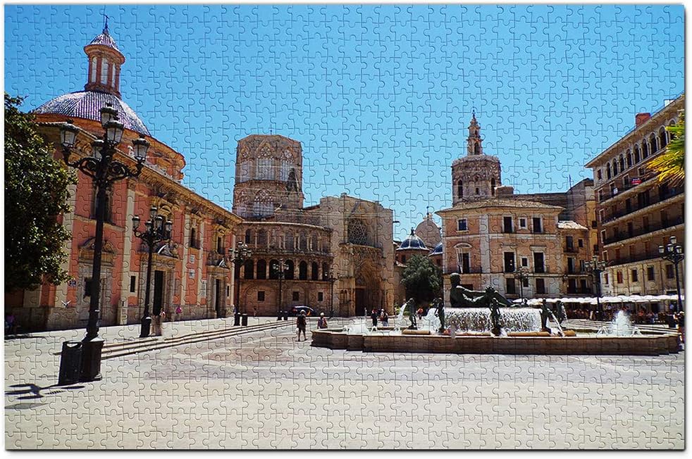 Spain Valencia Cathedral Jigsaw Puzzle 1000 Piece Game Artwork Travel Souvenir Wooden