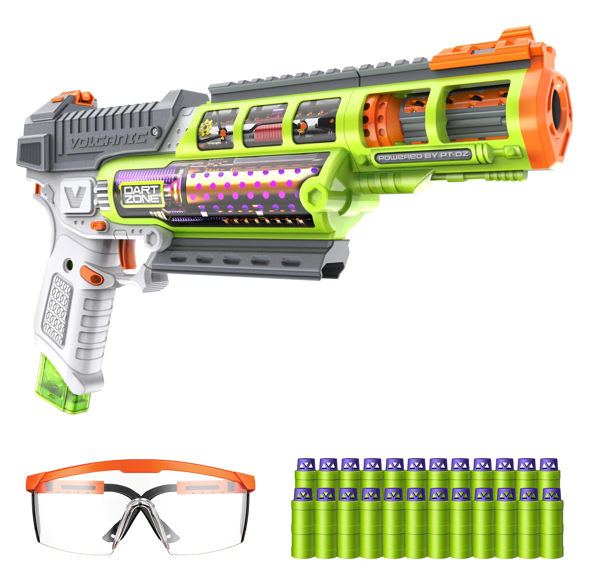 Amazon.com: Dart Zone Max Nitroshot+ Volcanic Pro Blaster : Toys