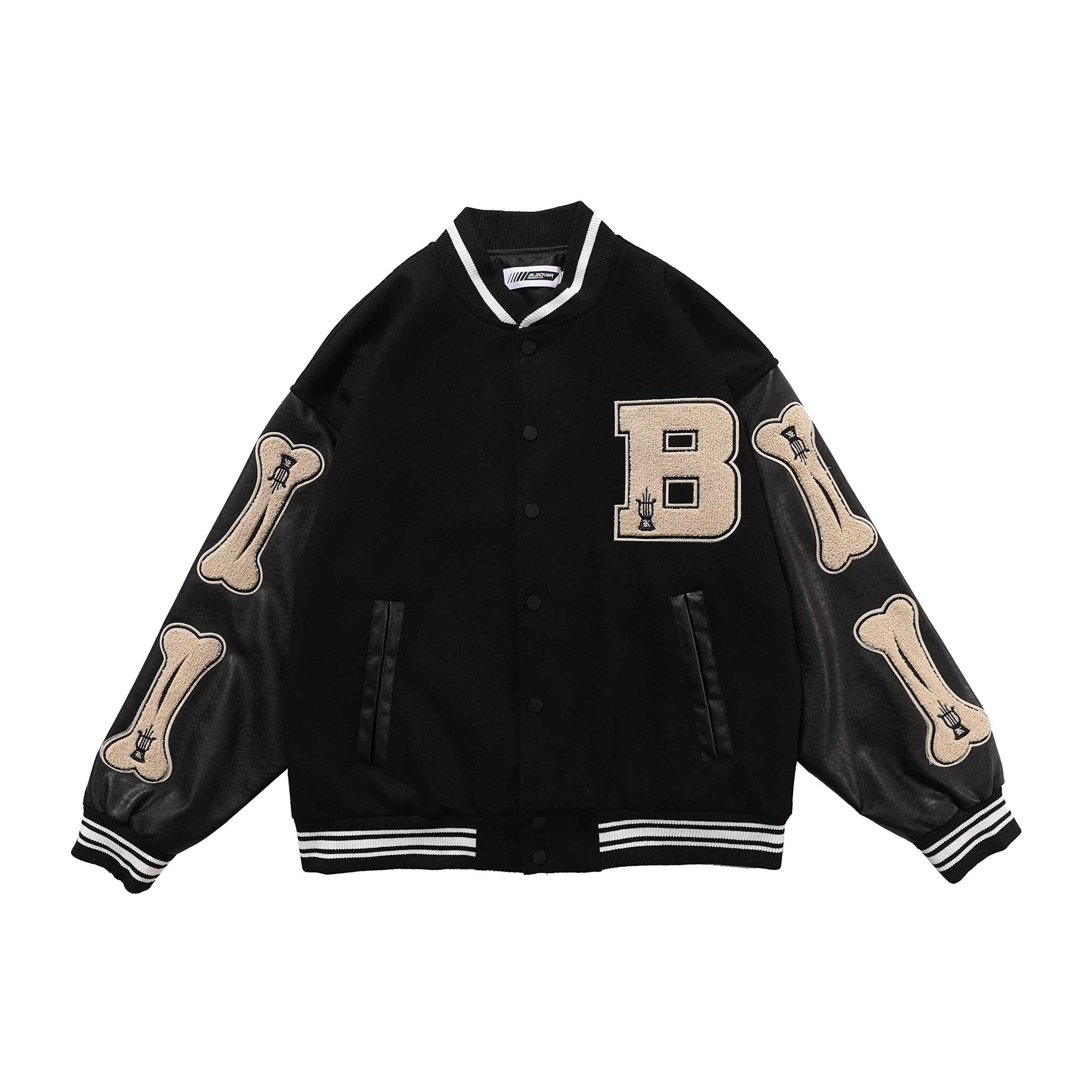 Aelfric Eden Men's Motorcycle Jacket Blackair Moto Varsity Baseball Jacket Women Vintage Coats