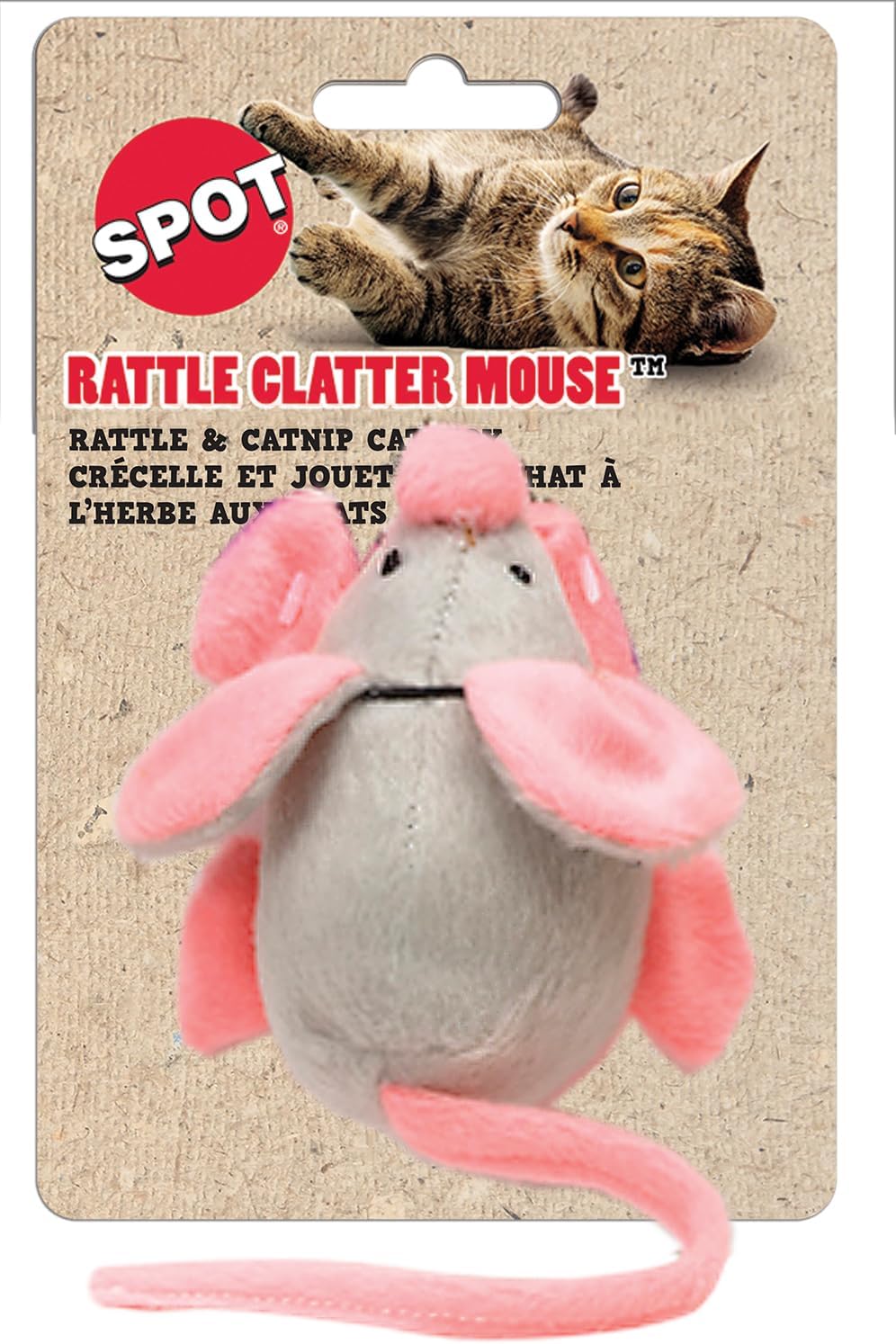 SPOT Rattle Clatter Mouse Catnip Cat Toy, Plush Rattle Mouse for Cats image 2