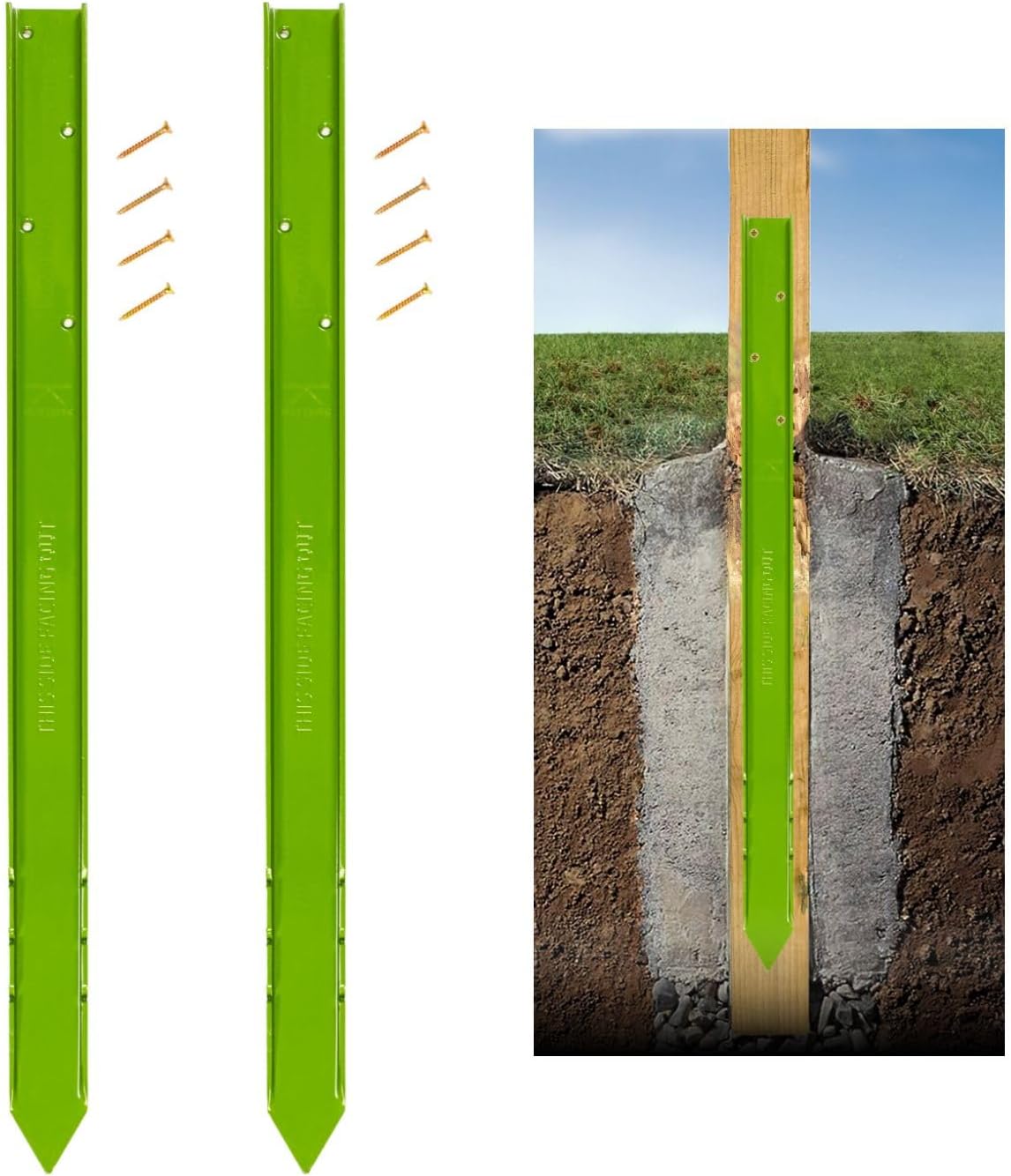 Designed for ConcretedinWooden Posts Fence Post Repair