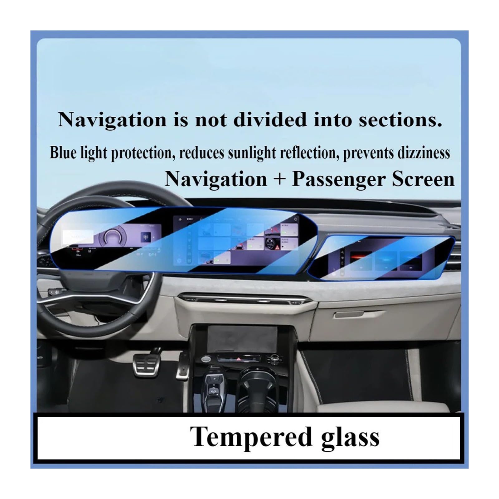 per Audi A5 B10 2025 2026 Accessori Auto Pellicola Protettiva in Vetro temperato per Schermo LCD di Navigazione GPS, Display multimediale Touch (Schermo Lato passeggero con Guida a Destra/Destra)