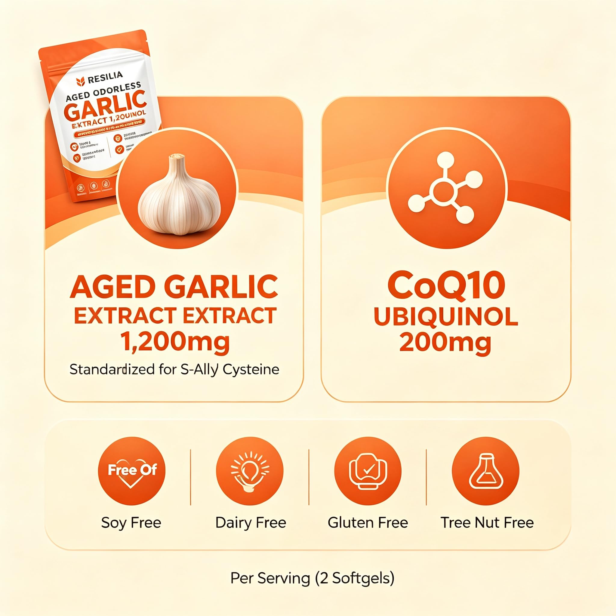 Extract 180 Softgels 1200mg Aged Garlic Supplement — Amazon image 6