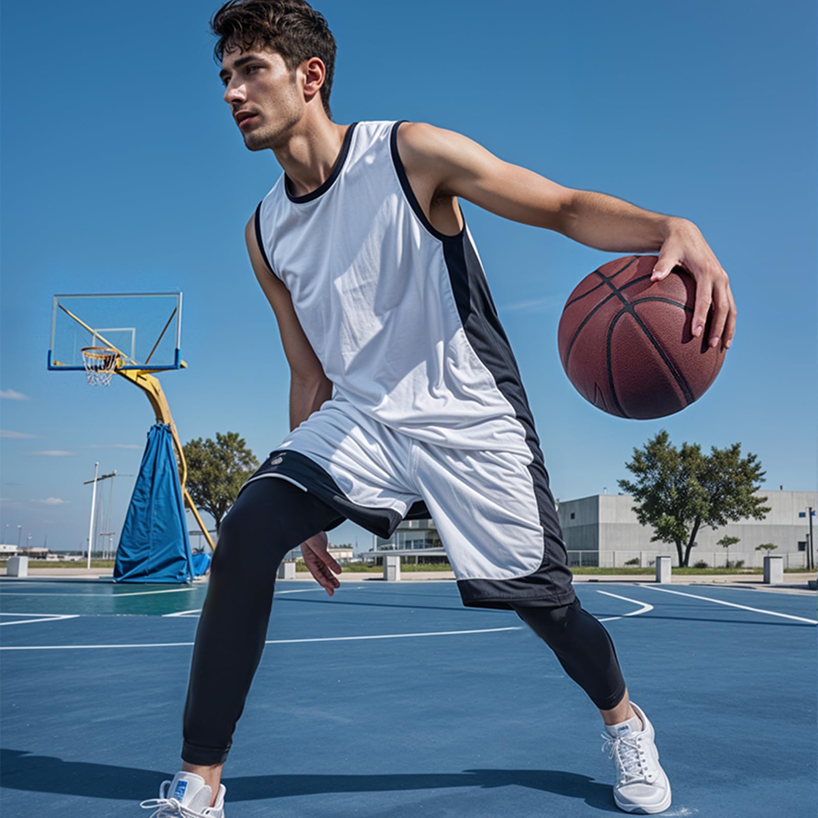 1 par de puños de compresión para las piernas, protección solar UV de verano, tobilleras largas de compresión para ciclismo, correr, baloncesto, hombres y mujeres