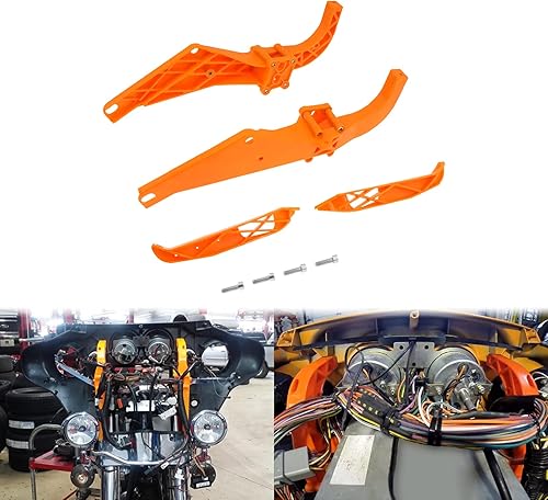 Miniatura 2 de HDBUBALUS Soportes de carenado interior de murciélago para Harley Touring Electra Glide Street Glide Tri Glide 1996-2013