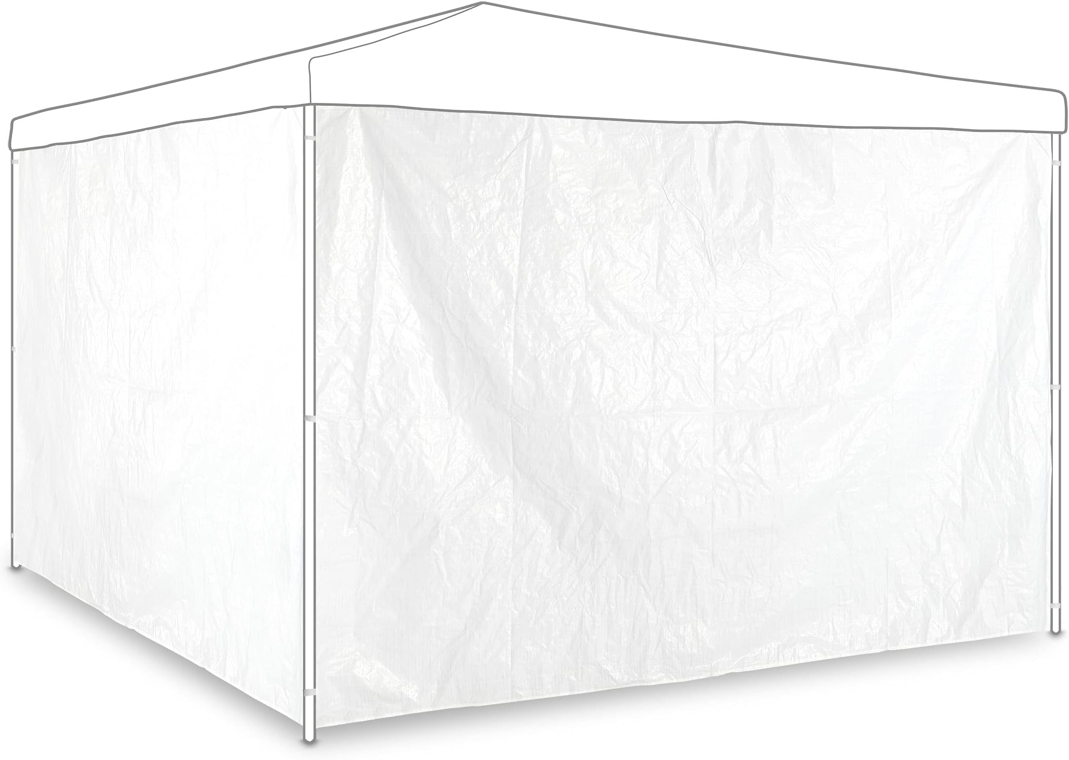 Relaxdays Side Panels for Gazebo, Set of 2, 3 x 2 m, Waterproof, without Window, Velcro Fastening, PE Side Wall, White