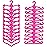 BJDBUS 62 Pcs Pink Plastic Hangers for 11.5 inch Doll Clothes Gown Dress Outfit Holders Accessories