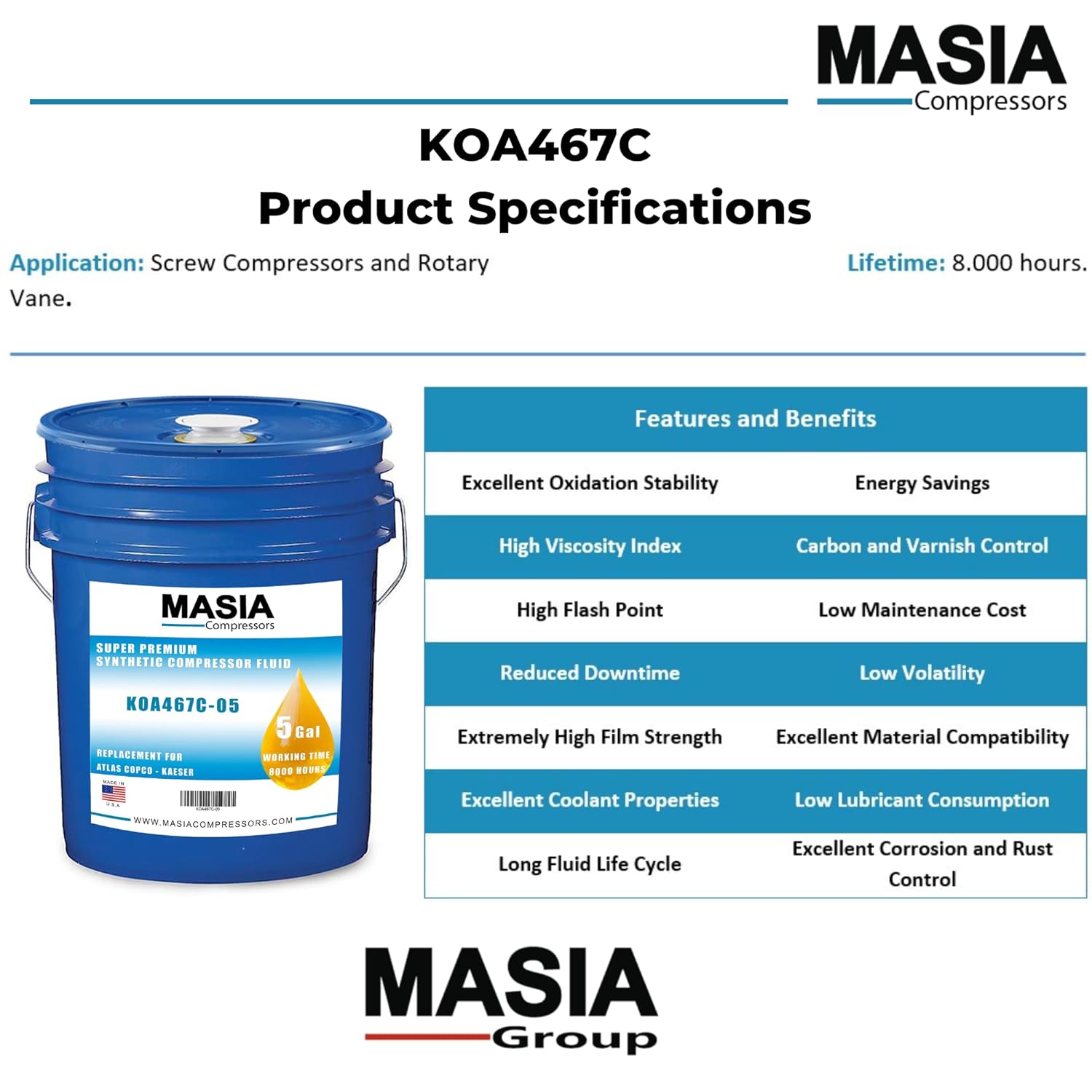 632532001 Lubricant for Compressor Compatible with CITGO - 4 gal