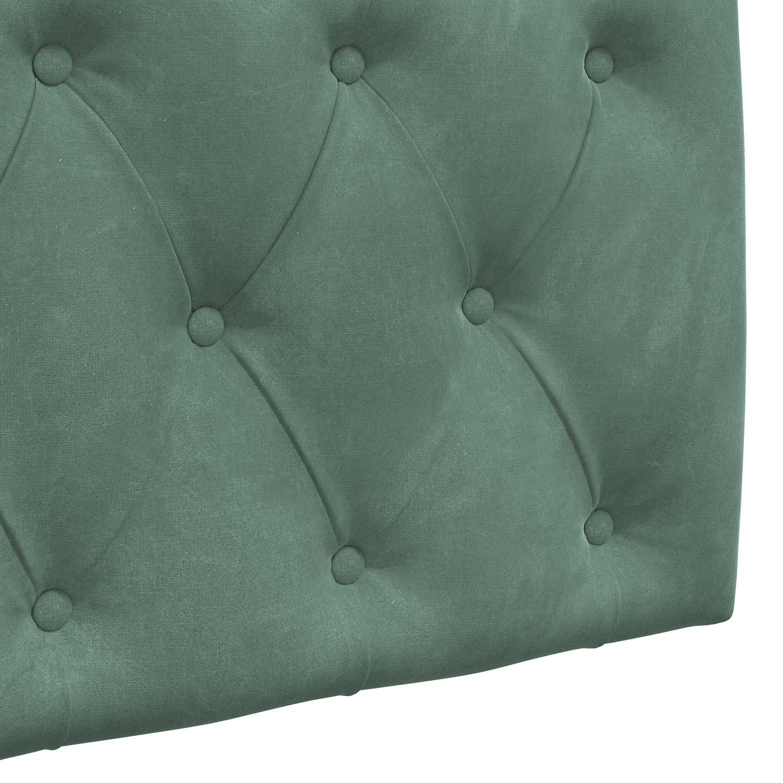 vidaXL Testiera sospesa Con luce LED Verde Mare Velluto, Letto Moderno, Testiera da Muro, Rivestita in Velluto, Legno Composito, Salvaspazio, Schienale Decorativo, Morbido