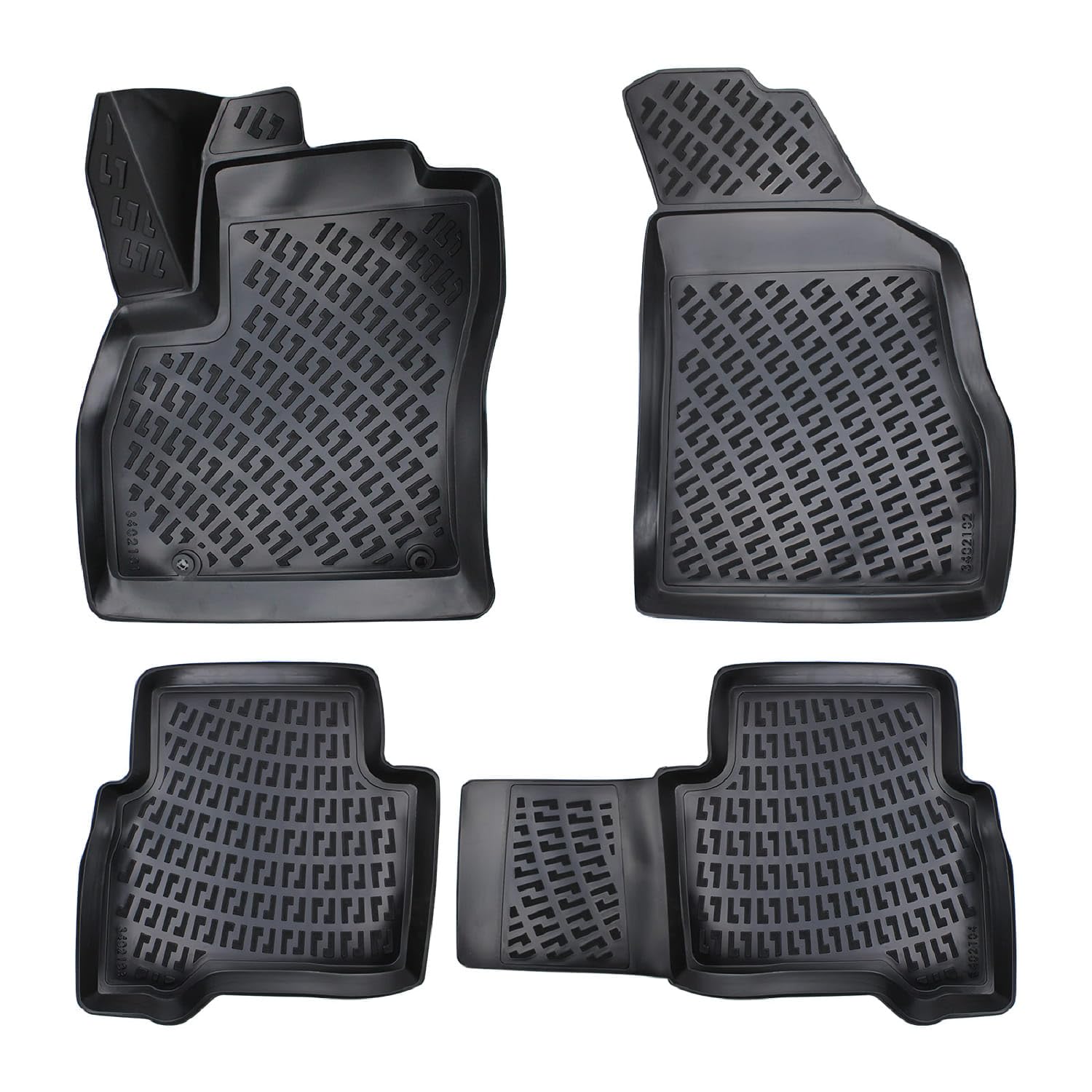 RE&AR Tuning Dywaniki samochodowe do Peugeot Bipper 2008-2021 dywaniki gumowe bezwonne czarne 4D błoto ochrona wodoszczelne dostosowane do konkretnego pojazdu