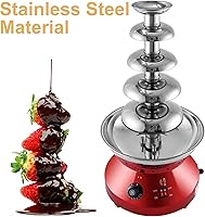 Vista 3 de Commercial Chocolate Fountain Machine, Stainless Steel Electric Chocolate Fondue Fountain Machine, Large Capacity Chocolate Fountain Machine 5 tier