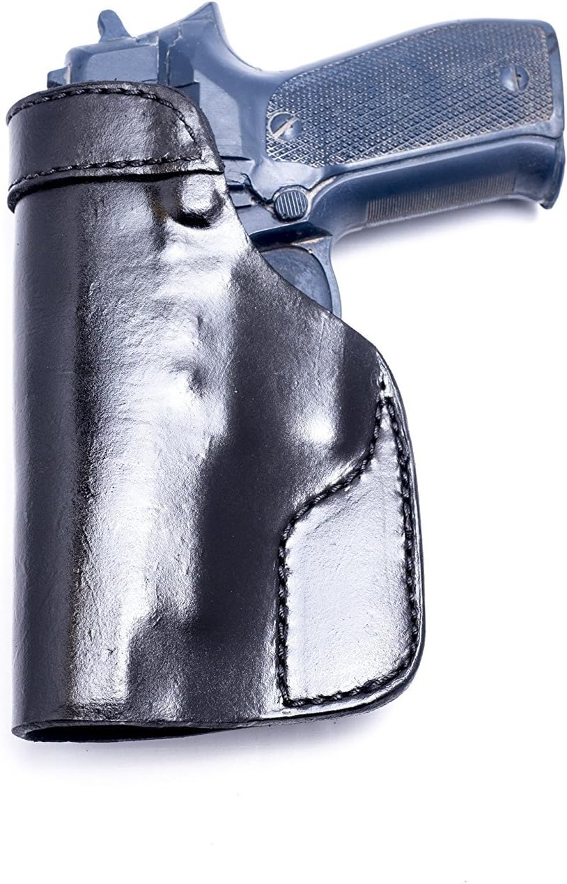 OUTBAGS USA LS1P226 (Black-Right) Full Grain Heavy Leather IWB Conceal Carry Gun Holster for Sig Sauer P226 9mm / .40 S&W / .357 SIG. Handcrafted in USA.